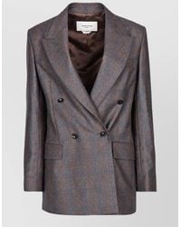 Jacob Cohen - Checked Double-Breasted Suit Jacket - Lyst