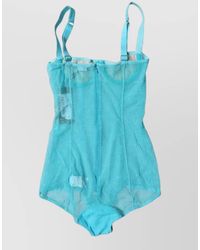 Dolce & Gabbana - Mesh Balconette Bodysuit - Lyst