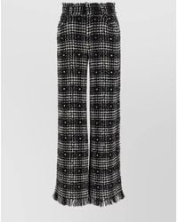 GIUSEPPE DI MORABITO - Checked Wide-Leg Trousers - Lyst
