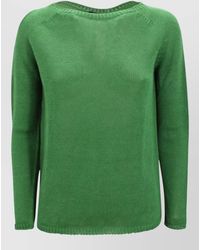 Max Mara - Linen Fine-Knit Boat Neck Long-Sleeve Sweater - Lyst