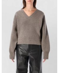 Rohe - Wool V-Neck Sweatshirt - Lyst