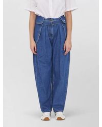 Loewe - High Waist Cargo Jeans Wide Leg - Lyst