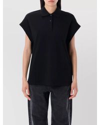Saint Laurent - Cassandra Polo Top Cap Sleeves - Lyst