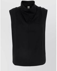 TOTEME - Satin Sleeveless Funnel-Neck Top - Lyst