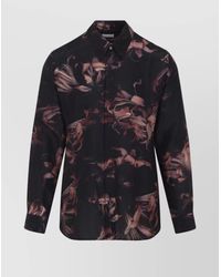 Dries Van Noten - Silk Floral Print Long-Sleeve Shirt - Lyst