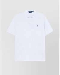Ralph Lauren - Logo Cotton-Linen Blend Polo Shirt - Lyst