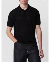 Roberto Collina - Cotton Openwork Polo Shirt - Lyst