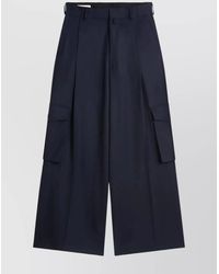 Dries Van Noten - Wool Wide-Leg Trousers - Lyst