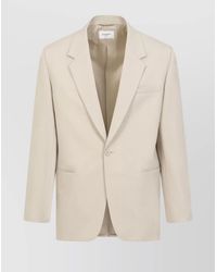 Saint Laurent - Wool Jacket With Buttoned Cuffs And Chest Pocket - Lyst