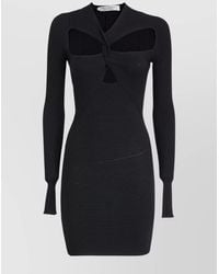 Philosophy - Ribbed Cutout V-Neck Long-Sleeve Mini Dress - Lyst