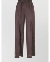 Aspesi - Straight Leg Trousers Elastic Waistband - Lyst