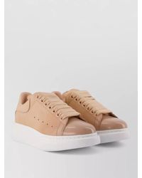 McQueen - Lace Up Leather Sneakers Thick Sole - Lyst