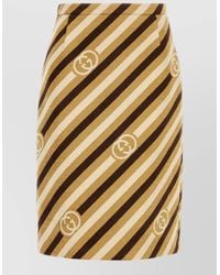 Gucci - Interlocking G Velvet Chenille Pencil Skirt - Lyst