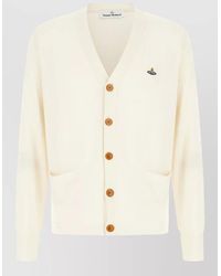 Vivienne Westwood - Cotton Cardigan Jacket Ribbed Cuffs Pockets - Lyst
