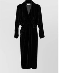 Raquel Diniz - Velvet Wrap V-Neck Midi Dress - Lyst