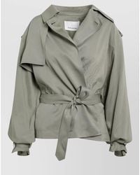 Frankie Shop - Belted Wrap Jacket Long Sleeves Lapels - Lyst