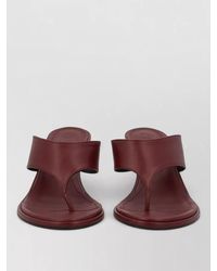 Aeyde - Leather Thong Sandal Kitten Heel Design - Lyst
