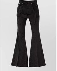 Rick Owens - Denim Trousers Flared Legs Belt Loops Pockets - Lyst