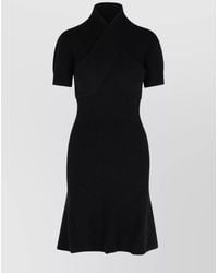 Patou - Cashmere Merino Wool Scarf Draped Midi Dress - Lyst