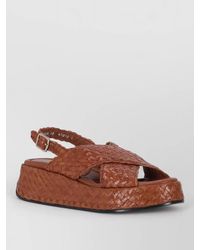 LA ROSE - Maui Platform Sandal Wooden Sole 89 - Lyst