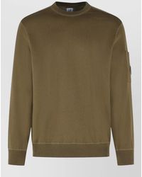 C.P. Company - Crew Neck Cotton Sweater Ribbed Cuffs Hem - Lyst