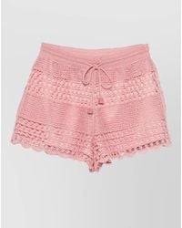 Zimmermann - Wanderlust Cotton Crochet Lounge Shorts - Lyst