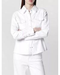 FRAME - Long Sleeve Collared Shirt Chest Pockets - Lyst