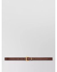Saint Laurent - Cassandre Leather Belt Tone Hardware - Lyst