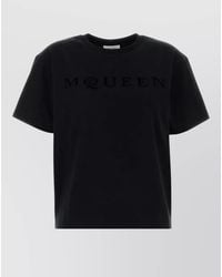 McQueen - Logo-Print Cotton Short-Sleeve T-Shirt - Lyst