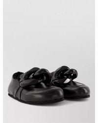 JW Anderson - Chain Detail Leather Loafers Closed Back - Lyst