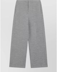 Max Mara - Wide Leg Trousers Seam Detailing Pockets - Lyst