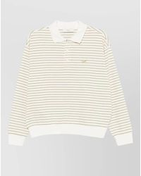 DUNST - Cotton Polo Shirt Long Sleeves Stripes - Lyst