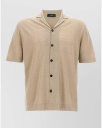 Zanone - Linen Short Sleeve Summer Shirt Lightweight - Lyst