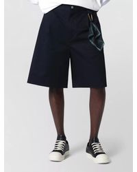 DARKPARK - Pleated Front Knee Length Shorts Belt Loops - Lyst