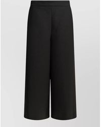 Chloé - Virgin Wool Mid-Rise Wide-Leg Cropped Tailored Shorts - Lyst
