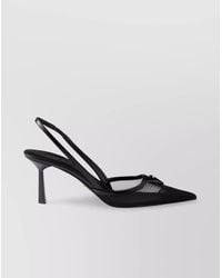 Prada - Pointed Toe Mesh Slingback Pumps - Lyst