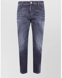 DSquared² - Denim Slim-Fit Low-Rise Distressed Jeans - Lyst