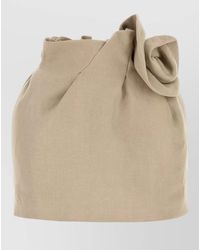 Magda Butrym - Linen Pleated Mini Skirt - Lyst