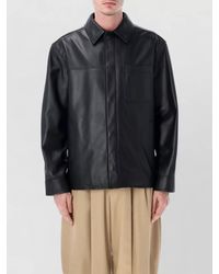 Loewe - Leather Relaxed-Fit Shirt Jacket - Lyst