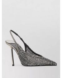 Le Silla - Embellished Mesh Slingback Pumps Pointed Toe - Lyst