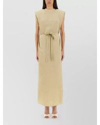 Alysi - Peach Touch Long Dress Waist Tie - Lyst