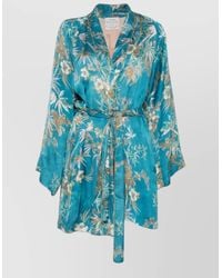 forte_forte - Printed Satin Kimono Robe - Lyst