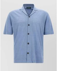 Zanone - Lightweight Short Sleeve Shirt Spread Collar - Lyst