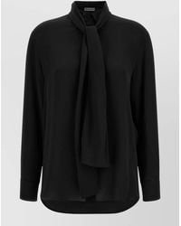 Balenciaga - Long Sleeve Shirt Tie Neck Detail - Lyst