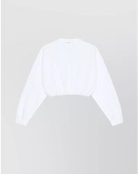 Givenchy - Cropped Fleece Sweatshirt - Lyst