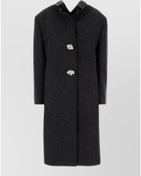 Prada - Virgin Wool Single Breasted Coat - Lyst