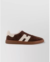 Hogan - Low-Top Sneakers With Suede Finish And Contrast Panel - Lyst