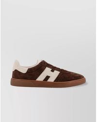 Hogan - Low-Top Sneakers With Suede Finish And Contrast Panel - Lyst