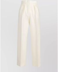 Max Mara - Virgin Wool High-Rise Cropped Straight-Leg Slim-Fit Tailored Trousers - Lyst