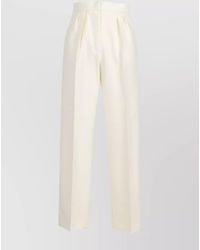 Max Mara - Virgin Wool High-Rise Cropped Straight-Leg Slim-Fit Tailored Trousers - Lyst